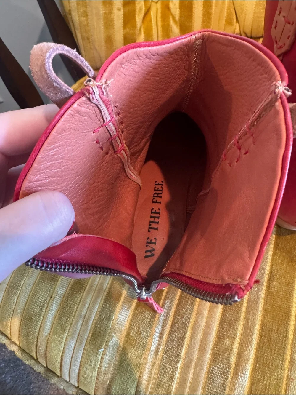 We the Free Red Ankle Boots